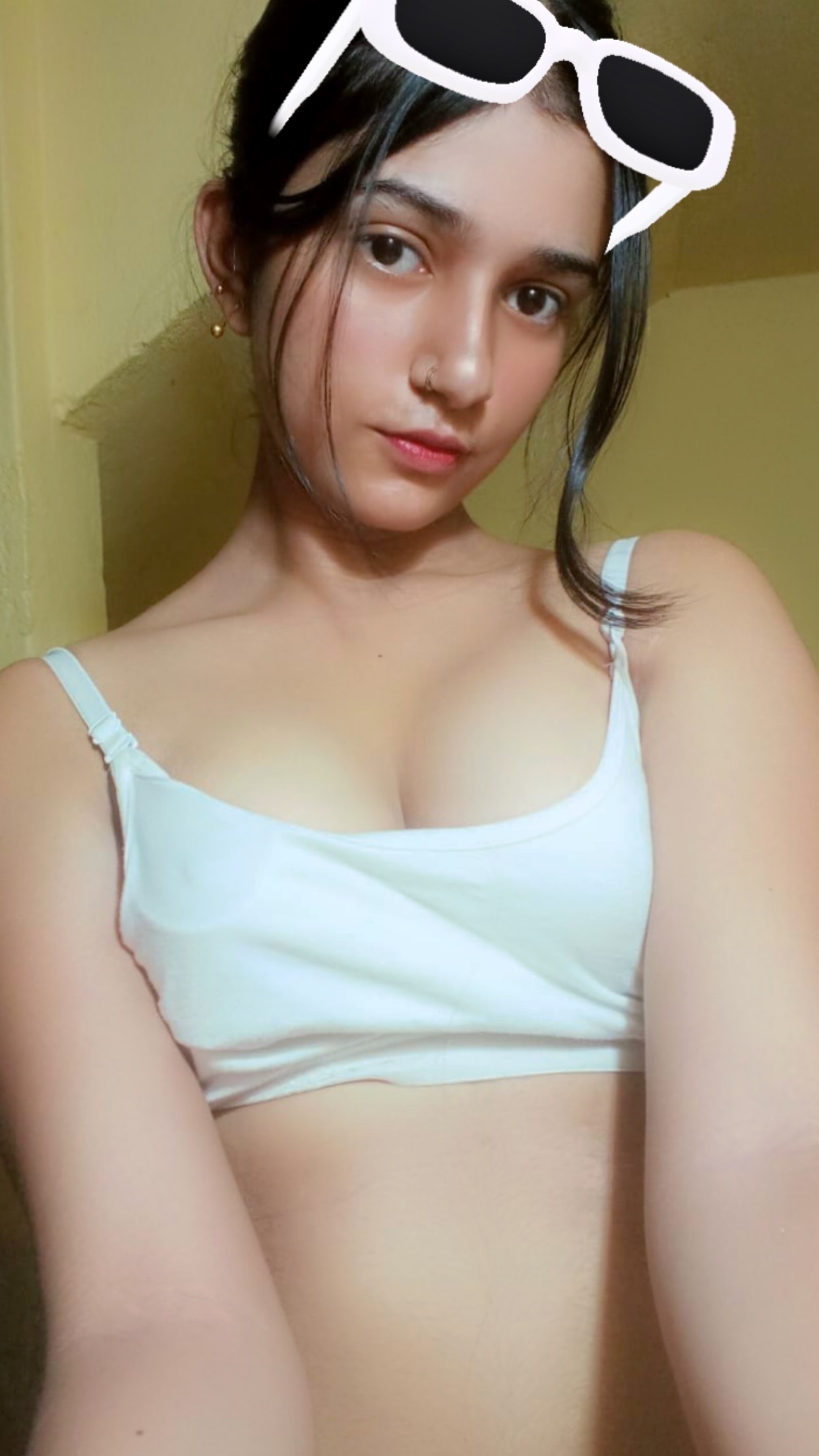 CUTE SLIM YOUNG INDIAN GF STRIPPING SPITTING & FINGERING TIGHT PUSSY